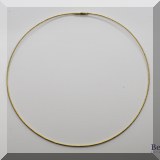 J06. 14K gold cable choker necklace. - $195 